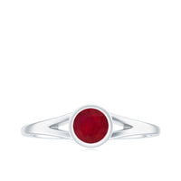 Natural 0.6 Carat Ruby Promise Ring with Split Shank