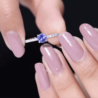 Natural Tanzanite Diamond Promise Ring for Engagement