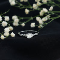 Solitaire Moissanite Celtic Knot Ring for Women