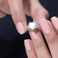 Heart Shaped Moissanite Celtic Engagement Ring