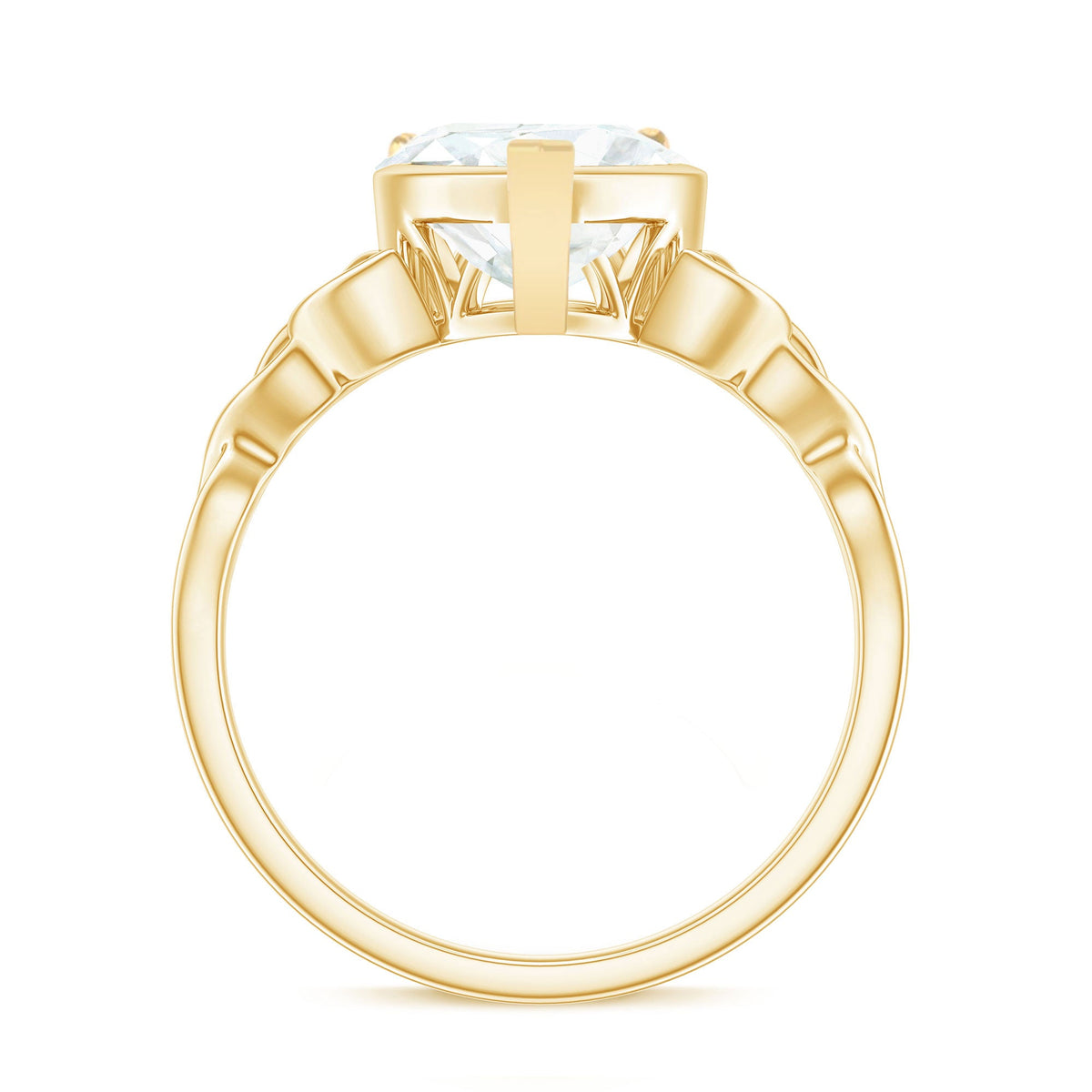 Heart Shaped Moissanite Celtic Engagement Ring