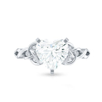 2 CT Heart Shaped Moissanite Celtic Knot Engagement Ring