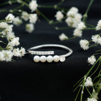 Cultured Freshwater Pearl Diamond Wrap Ring for Women