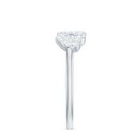 Natural Diamond Double Heart Ring for Promise