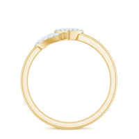 Natural Diamond Double Heart Ring for Promise