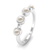 Cultured Freshwater Pearl Promise Ring for Women