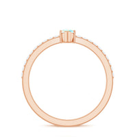 Certified Real Marquise Ethiopian Opal Promise Ring with Diamond