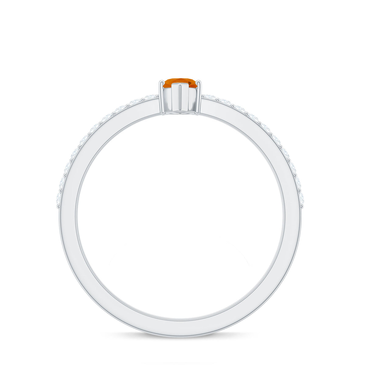 Rosec Jewels 1/2 Ct fire opal marquise engagement ring with diamond accent, showcasing sparkling gemstones and elegant design.