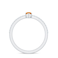 Rosec Jewels 1/2 Ct fire opal marquise engagement ring with diamond accent, showcasing sparkling gemstones and elegant design.