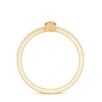 Rosec Jewels 3/4 carat marquise fire opal engagement ring with diamond accents, showcasing a vivid orange gemstone and elegant band.