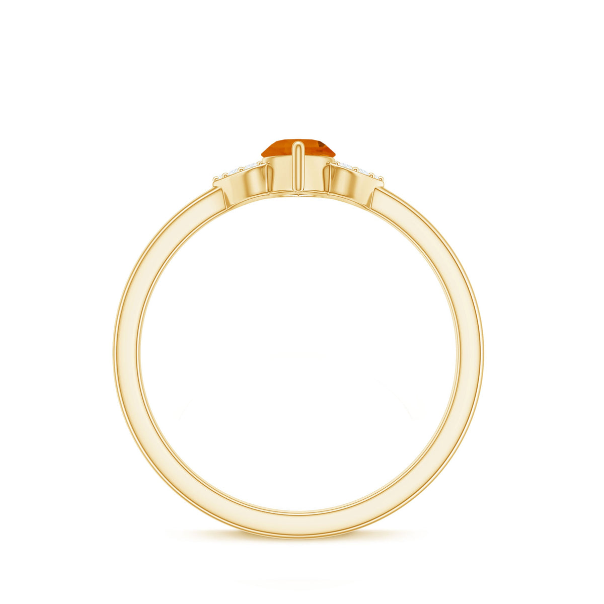 Marquise solitaire fire opal engagement ring with diamond accents by Rosec Jewels, showcasing a stunning central gemstone and elegant design.