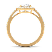 2.25 CT Round Cubic Zirconia Halo Engagement Ring