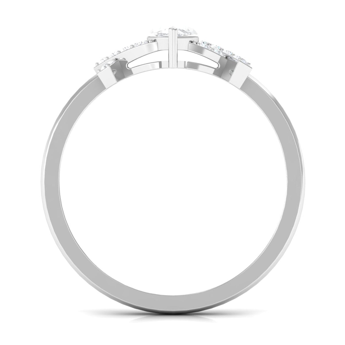 Rosec Jewels 1 CT marquise cut zircon engagement ring with split shank, featuring sparkling gemstone and elegant band design.