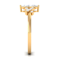 Marquise cut zircon engagement ring with split shank from Rosec Jewels, showcasing sparkling stones and elegant design.