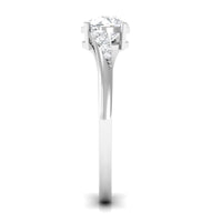 Rosec Jewels 1 Carat Certified Solitaire Cubic Zirconia Bypass Engagement Ring with a sleek, modern design and sparkling central stone.