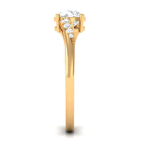 Rosec Jewels 1 Carat certified cubic zirconia bypass engagement ring with solitaire design and elegant band.