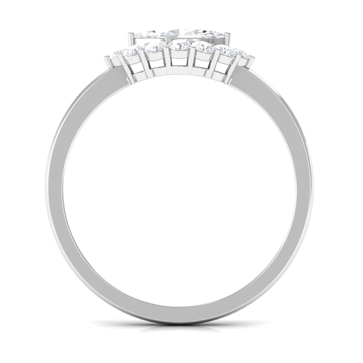 1 CT Marquise Cut Zircon East West Engagement Ring