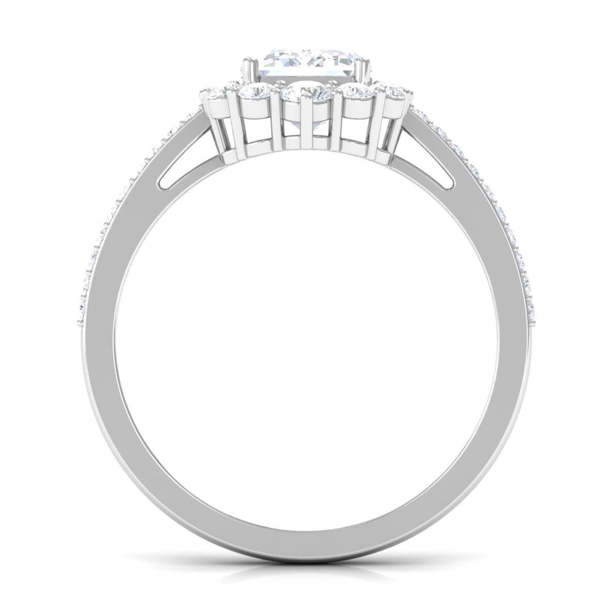 3.25 CT Octagon Cut Zircon Statement Engagement Ring