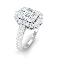 3.25 CT Octagon Cut Zircon Statement Engagement Ring