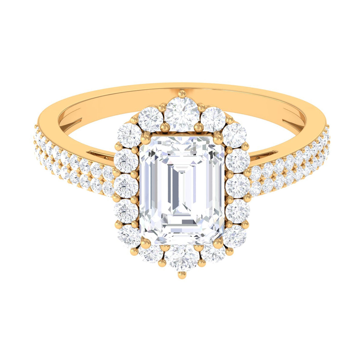 3.25 CT Octagon Cut Zircon Statement Engagement Ring