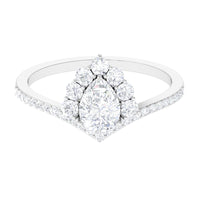 Certified Cubic Zirconia Crown Engagement Ring