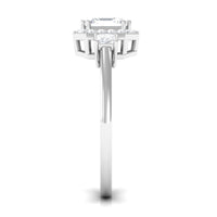 Asscher Cut Zircon Statement Engagement Ring