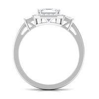 Asscher Cut Zircon Statement Engagement Ring