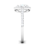 2.75 CT Simple Zircon Oval Engagement Ring with Halo
