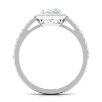 2.75 CT Simple Zircon Oval Engagement Ring with Halo