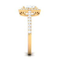 2.75 CT Simple Zircon Oval Engagement Ring with Halo