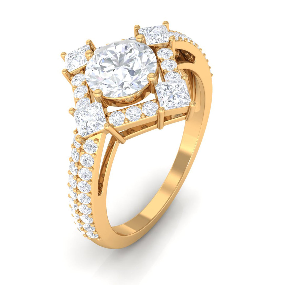 2 CT Cubic Zirconia Statement Engagement Ring