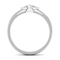 Marquise cut cubic zirconia engagement ring by Rosec Jewels featuring textured detailing and a sparkling central stone.