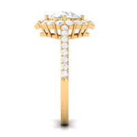 1 Carat Round Cubic Zirconia Halo Engagement Ring