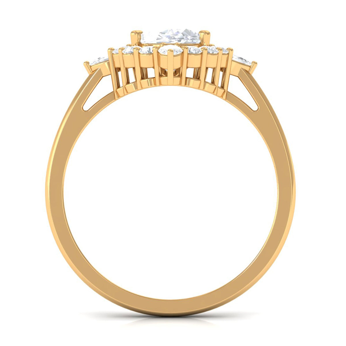 Oval 1 Carat Zircon engagement ring for women by Rosec Jewels, featuring a sparkling unique design in silver-tone metal.