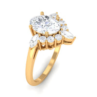Oval 1 Carat Zircon engagement ring for women by Rosec Jewels, featuring a unique design with sparkling center stone and elegant band.