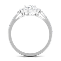 1.9 Carat Round Cubic Zirconia Halo Engagement Ring