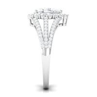 Pear Cut Zircon Statement Engagement Ring