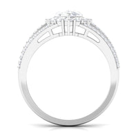 Pear Cut Zircon Statement Engagement Ring