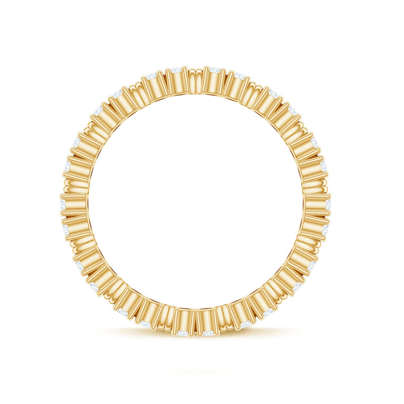 Certified moissanite stackable eternity ring for women, featuring sparkling stones and a sleek band design by Rosec Jewels.