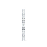Minimalist Stackable Eternity Ring with Moissanite
