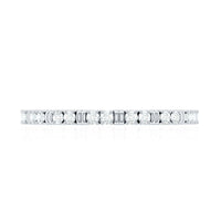 Minimalist Stackable Eternity Ring with Moissanite