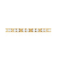 Minimalist Stackable Eternity Ring with Moissanite