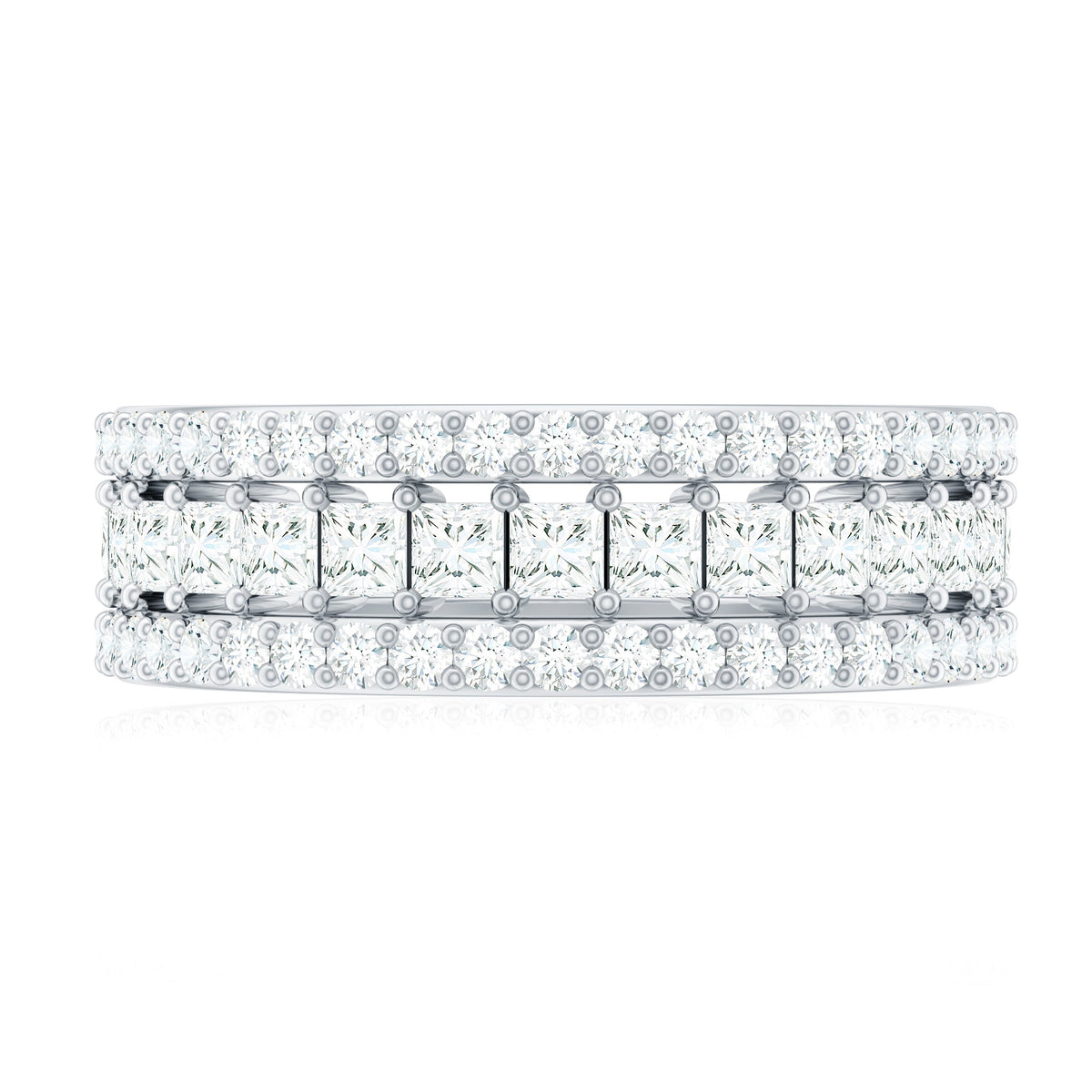 Certified Cubic Zirconia 3 Piece Stackable Ring Set