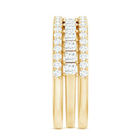 Certified Cubic Zirconia 3 Piece Stackable Ring Set