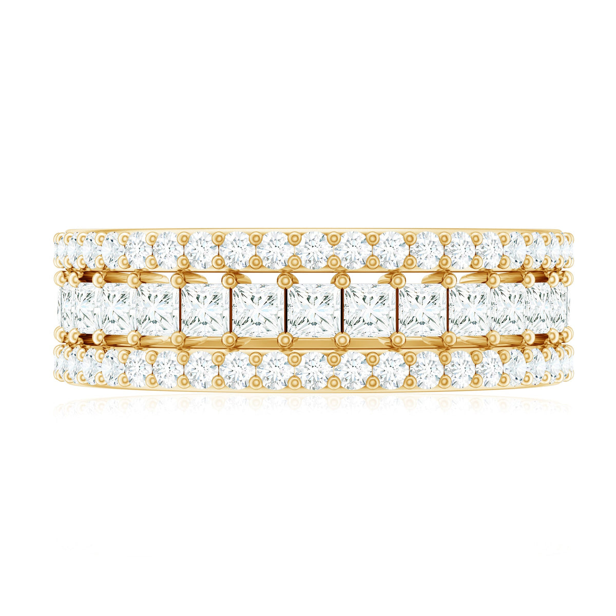 Certified Cubic Zirconia 3 Piece Stackable Ring Set