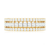 Certified Cubic Zirconia 3 Piece Stackable Ring Set