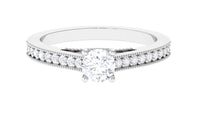 Natural Diamond Promise Ring with Hidden Heart