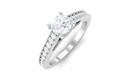 Natural Diamond Promise Ring with Hidden Heart