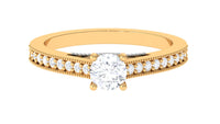 Natural Diamond Promise Ring with Hidden Heart