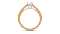 Natural Diamond Promise Ring with Hidden Heart